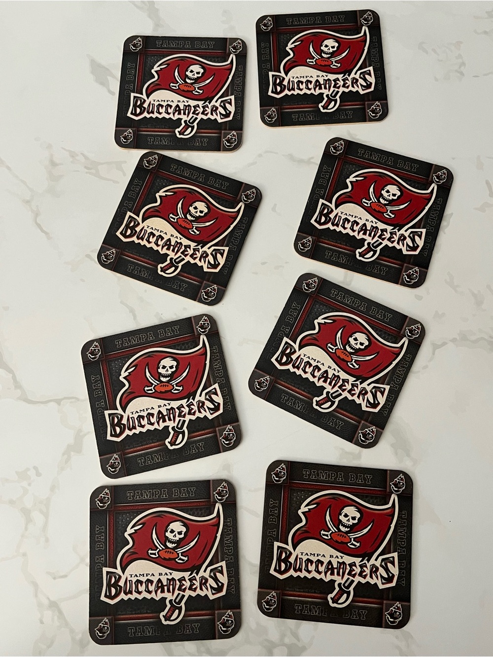 NFL Tampa Bay Buccaneers Absorbent Paper Coasters - Set of 8